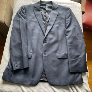 Calvin Klein Men's Classic blue houndstooth Blazer 42R 100% wool